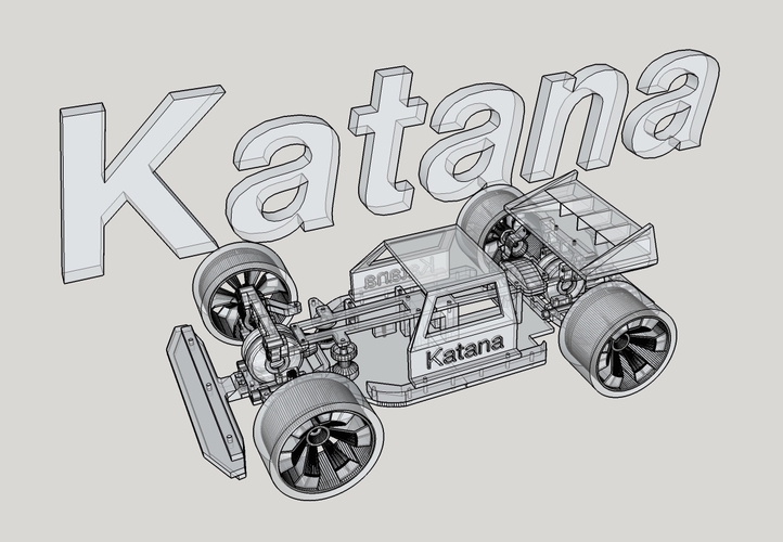 Katana Rc car 1:10 On/Off Road 3D Print 22443