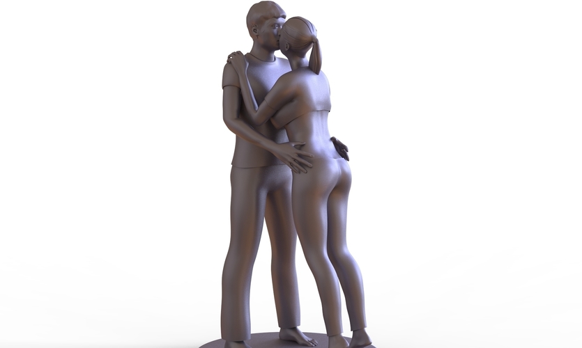 Couple Kissing 3D Print 224519 Couple Kissing 3D Print 224519