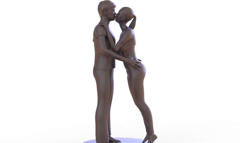 Couple Kissing 3D Print 224520 Couple Kissing 3D Print 224520
