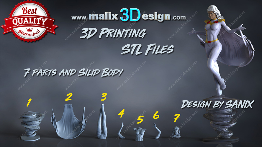 Storm - Xmen 3D Print 224556 Storm - Xmen 3D Print 224556