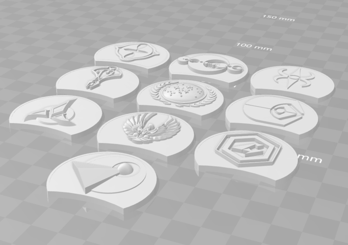 Star Trek Ascendancy Starbase Chip-Set "Race Pack" 3D Print 224670 Star Trek Ascendancy Starbase Chip-Set "Race Pack" 3D Print 224670
