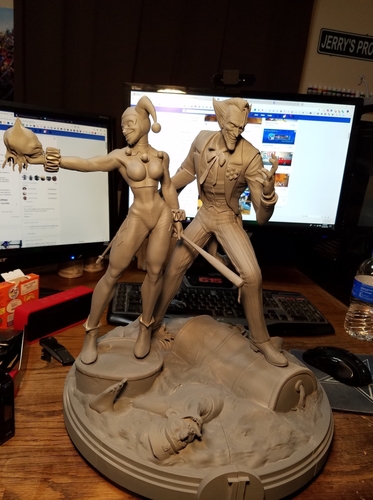 Joker & Harley quinn + free extras 3D Print 224762 Joker & Harley quinn + free extras 3D Print 224762