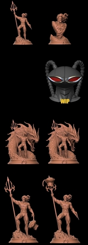 Aquaman + free extras 3D Print 224778 Aquaman + free extras 3D Print 224778