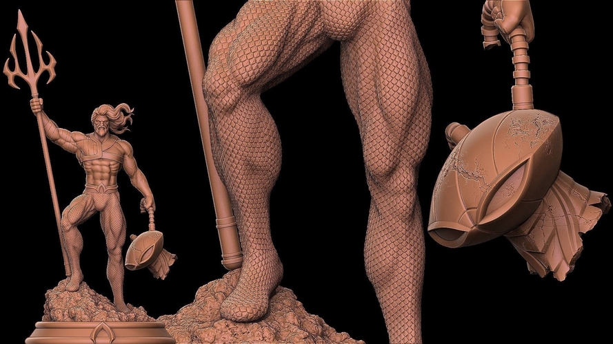 Aquaman + free extras 3D Print 224779 Aquaman + free extras 3D Print 224779