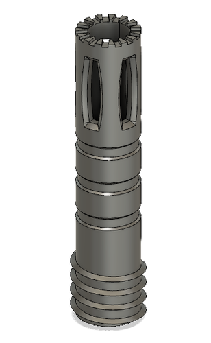 M4 Flash hider with suppressor for Airsoft 3D Print 224975 M4 Flash hider with suppressor for Airsoft 3D Print 224975