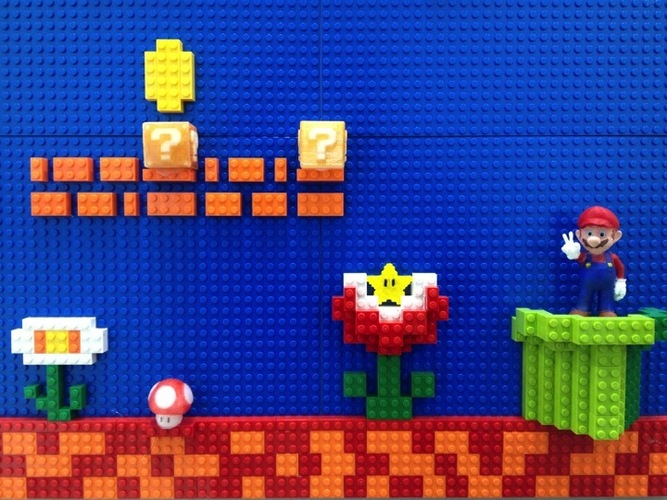 Collaborate with Lego to decorate Mario world 3D Print 22509