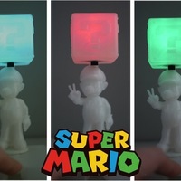Small Super Mario with shining question box 3D Printing 22511
