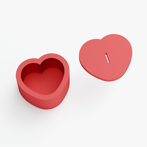 Heart coin box 3D Print 225642 Heart coin box 3D Print 225642