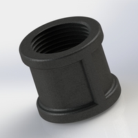 Small Practice 3D. P4. Pipe coupling 3D Printing 225668