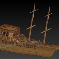 Small Pirate Ship Kit 3D Printing 225768