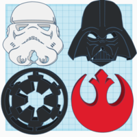Small Star Wars Logo's 3D Printing 226023
