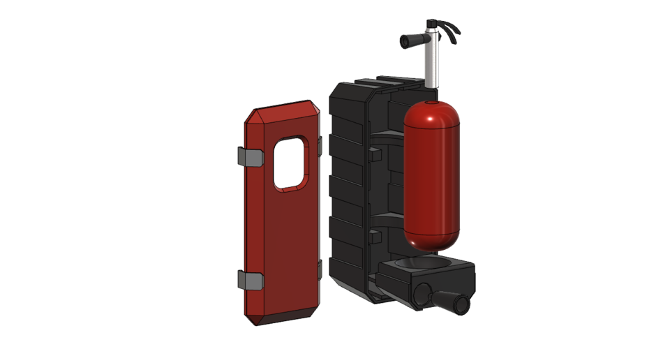 fire extinguisher with box 1/10 3D Print 226031 fire extinguisher with box 1/10 3D Print 226031