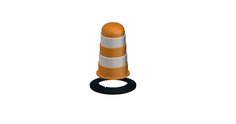 Traffic Barrel Drum 1/10 3D Print 226096 Traffic Barrel Drum 1/10 3D Print 226096