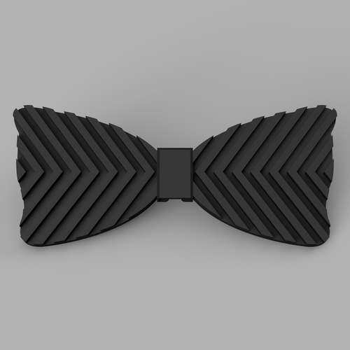 Lines Bow Tie 3D Print 226501