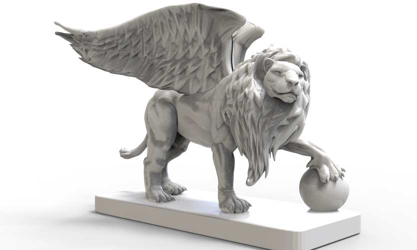 Lion Gargoyle 3D Print 226586 Lion Gargoyle 3D Print 226586