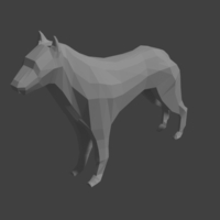 Small Practice 3D. P8. LowPolyDog 3D Printing 226747