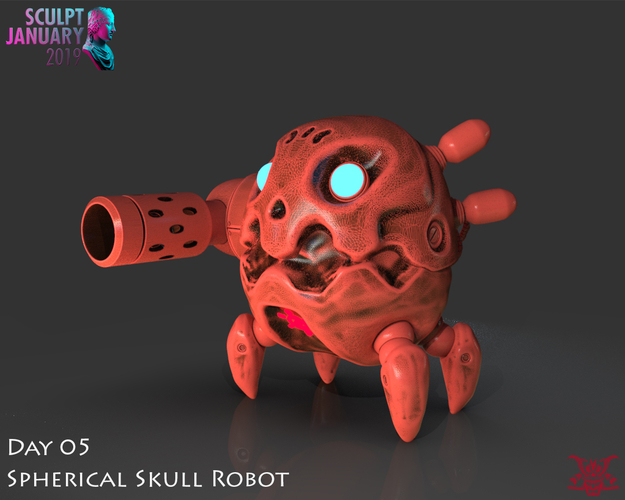 Robot Skull 3D Print 227323