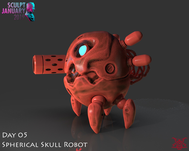 Robot Skull 3D Print 227324