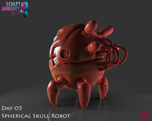 Robot Skull 3D Print 227325