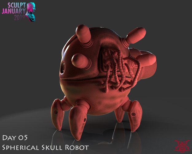 Robot Skull 3D Print 227326