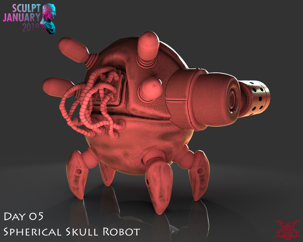 Robot Skull 3D Print 227327