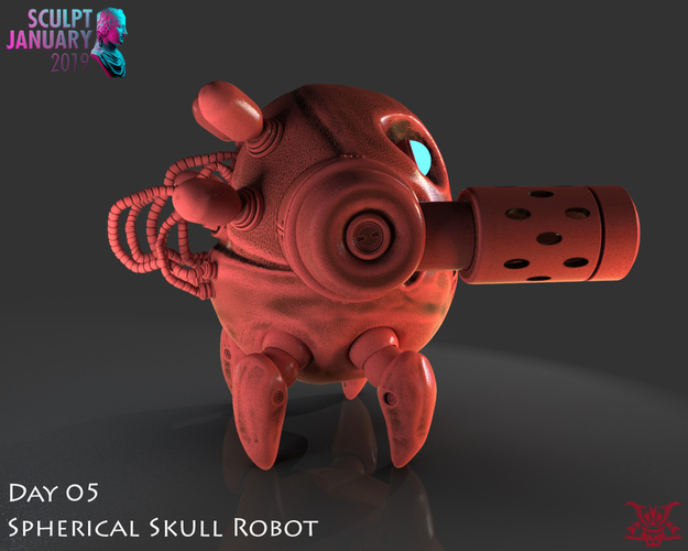Robot Skull 3D Print 227328