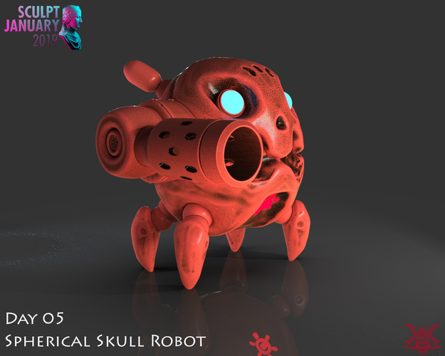 Robot Skull 3D Print 227329