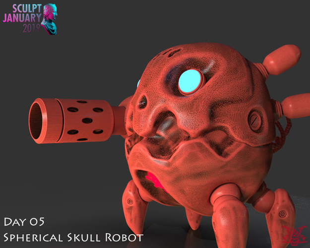 Robot Skull 3D Print 227331
