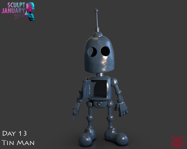 Stylized Tin Man Robot 3D Print 227618