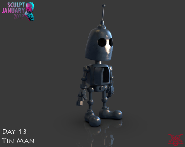Stylized Tin Man Robot 3D Print 227619