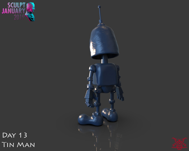 Stylized Tin Man Robot 3D Print 227621