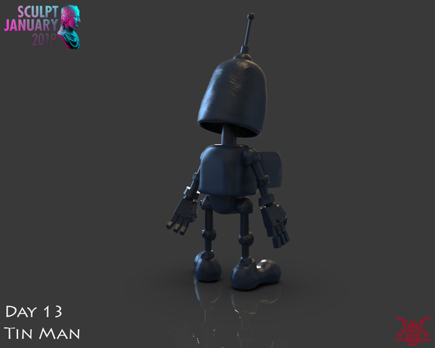 Stylized Tin Man Robot 3D Print 227622