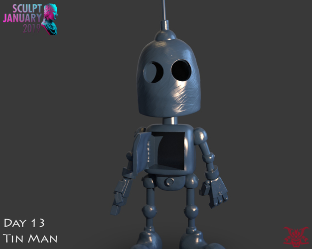 Stylized Tin Man Robot 3D Print 227623