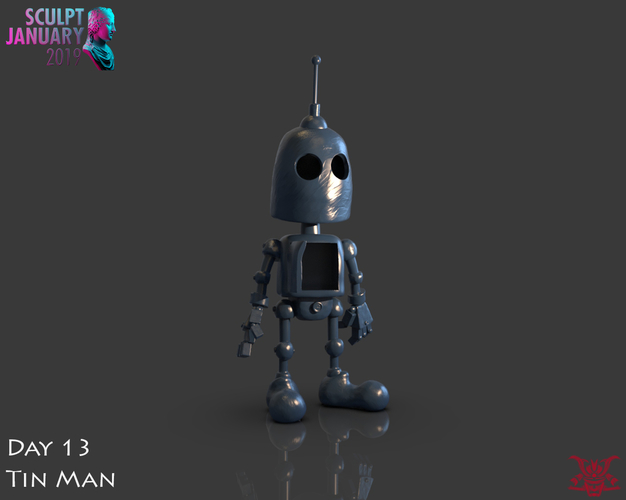 Stylized Tin Man Robot 3D Print 227624