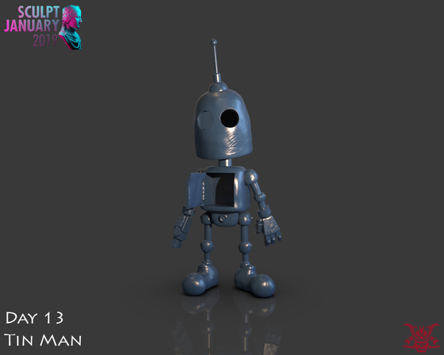 Stylized Tin Man Robot 3D Print 227625