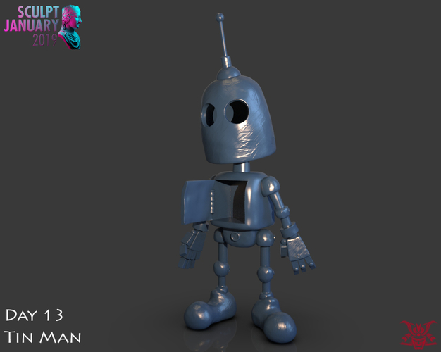 Stylized Tin Man Robot 3D Print 227626