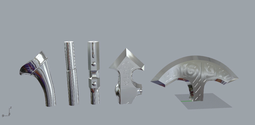 THE LUNAR STEEL WAR AXE FROM SKYRIM 3D PRINT MODEL 3D Print 227806