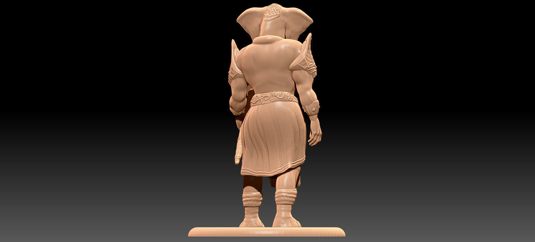 Loxodon - Tabletop Miniature 3D Print 227963 Loxodon - Tabletop Miniature 3D Print 227963