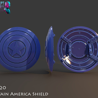 Small Captain America Shield 3 Versions 3D Printing 228144