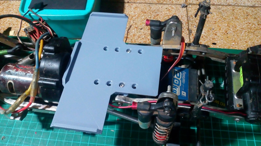 Gmade GS01 front battery mount 3D Print 228192 Gmade GS01 front battery mount 3D Print 228192