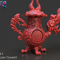 Small Dragon Tea Pot Cannon 3D Printing 228227