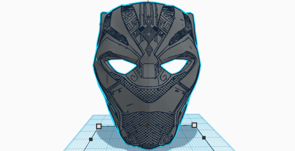 BLACK PANTHER HALF-MASK 3D Print 228429