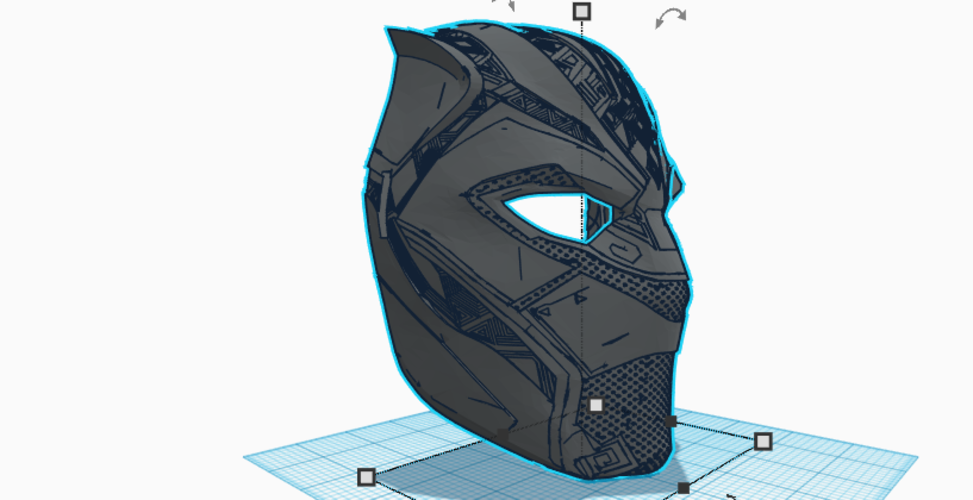 BLACK PANTHER HALF-MASK 3D Print 228430