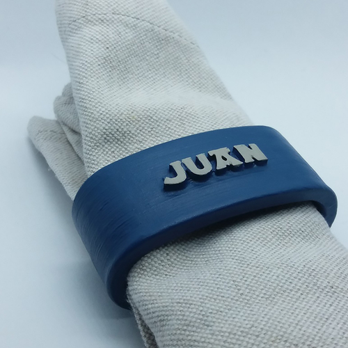 JUAN 3D Napkin Ring with lauburu 3D Print 228707 JUAN 3D Napkin Ring with lauburu 3D Print 228707
