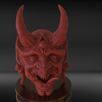 Japanese Oni Mask or Demon Mask - Thumbnail 2