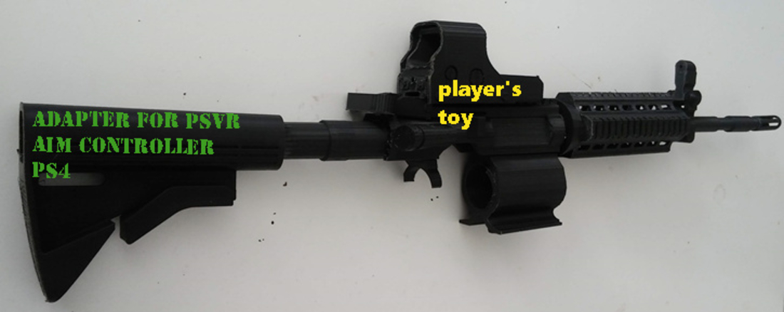 Ps4 VR aim controller adapted 3D Print 229080 Ps4 VR aim controller adapted 3D Print 229080