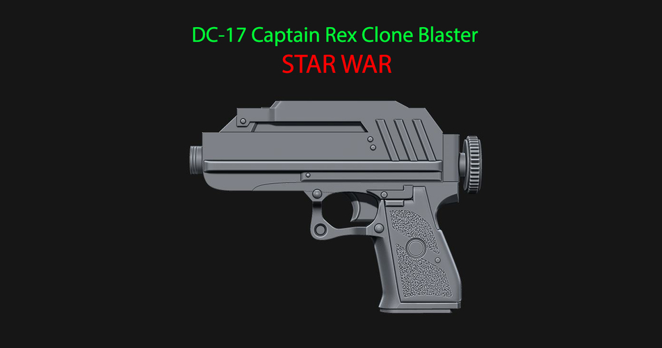DC-17 Captain Rex Clone Blaster for cosplay - from Star war 3D Print 229243