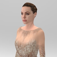 Small Angelina Jolie figurine ready for full color 3D printing 3D Printing 229337