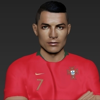 Small Cristiano Ronaldo Portugal ready for full color 3D printing 3D Printing 229460