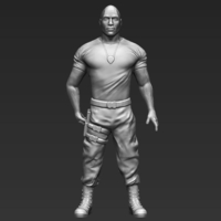 Small Dwayne The Rock Johnson Fast and Furious 3D printing ready  3D Printing 229567